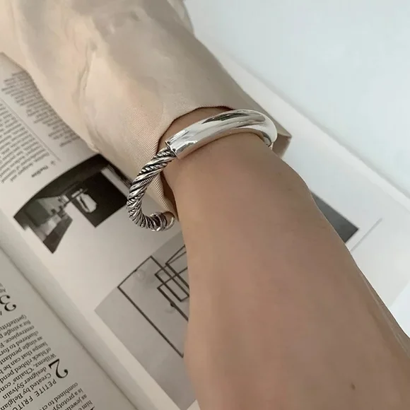 Chunky Cuff 925 Sterling Silver Bracelet NEW - Picture 2 of 9